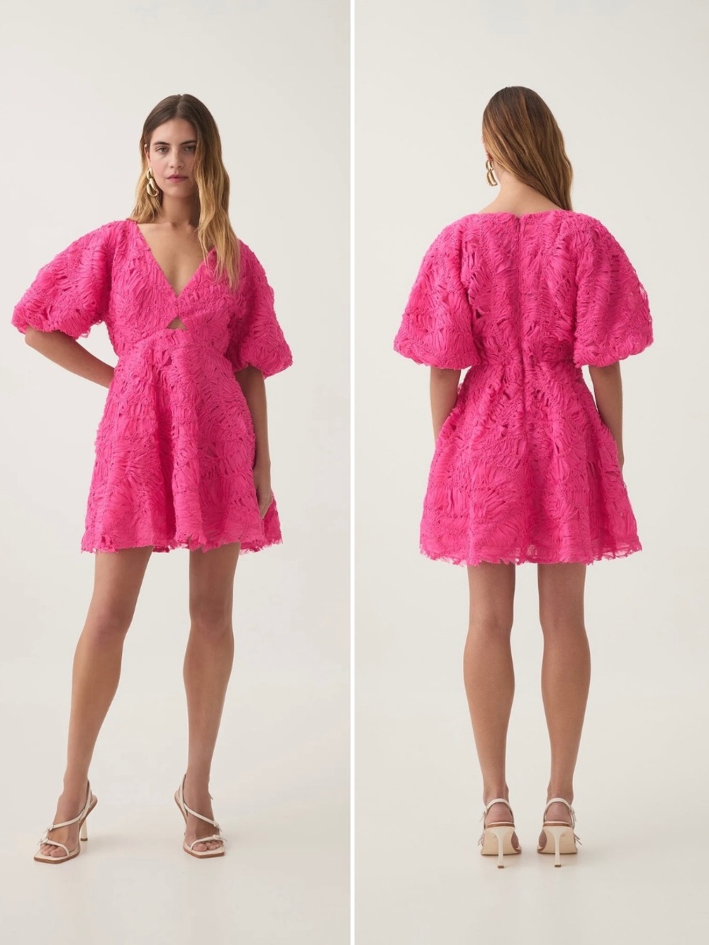 NWT Aje Florential Mini Swing Dress in Azalea Pink